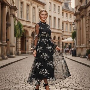 New Polagram Jane Modest Midi in BlackSize Medium $100